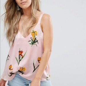 Silky camis flower print